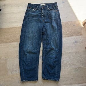 Madewell Darted Barrel Blue Jeans